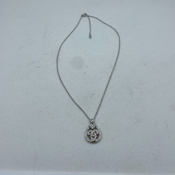 Stainless Steel and Crystal Necklace - Picture 2 of 4